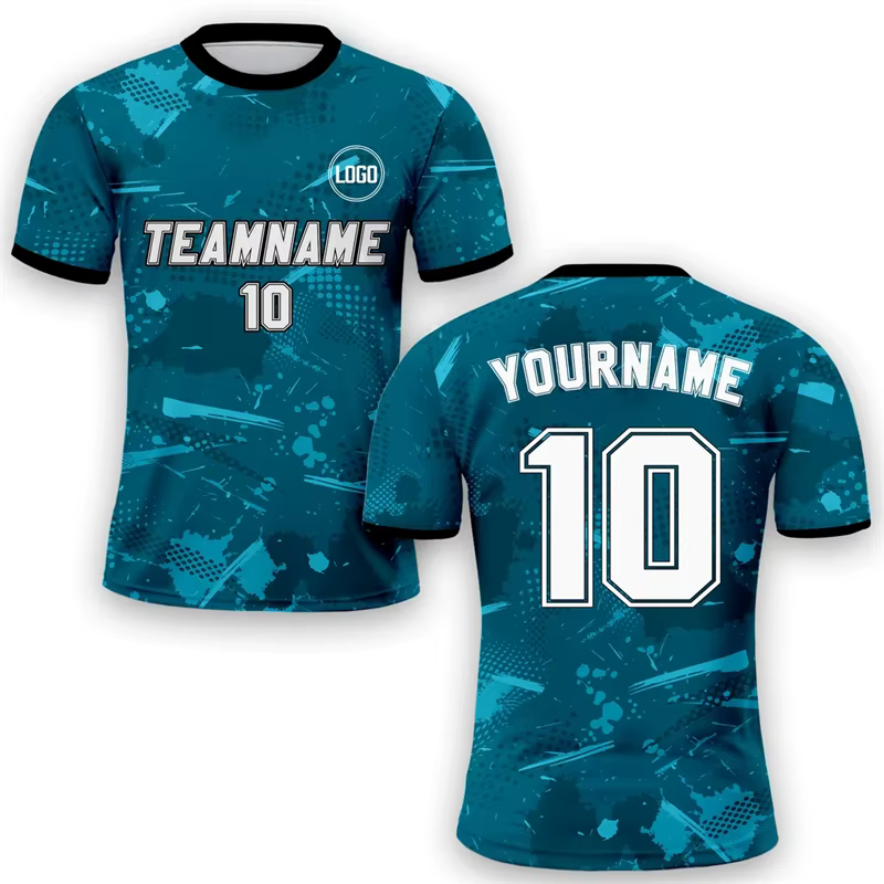Maillot de football personnalisé pour hommes, mode, manches courtes, bricolage, nom, numéro, personn