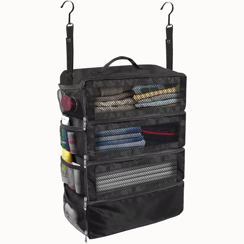 Organisateur de valise, organisateur de bagages de voyage de grande capacité, étagère suspendue, emb