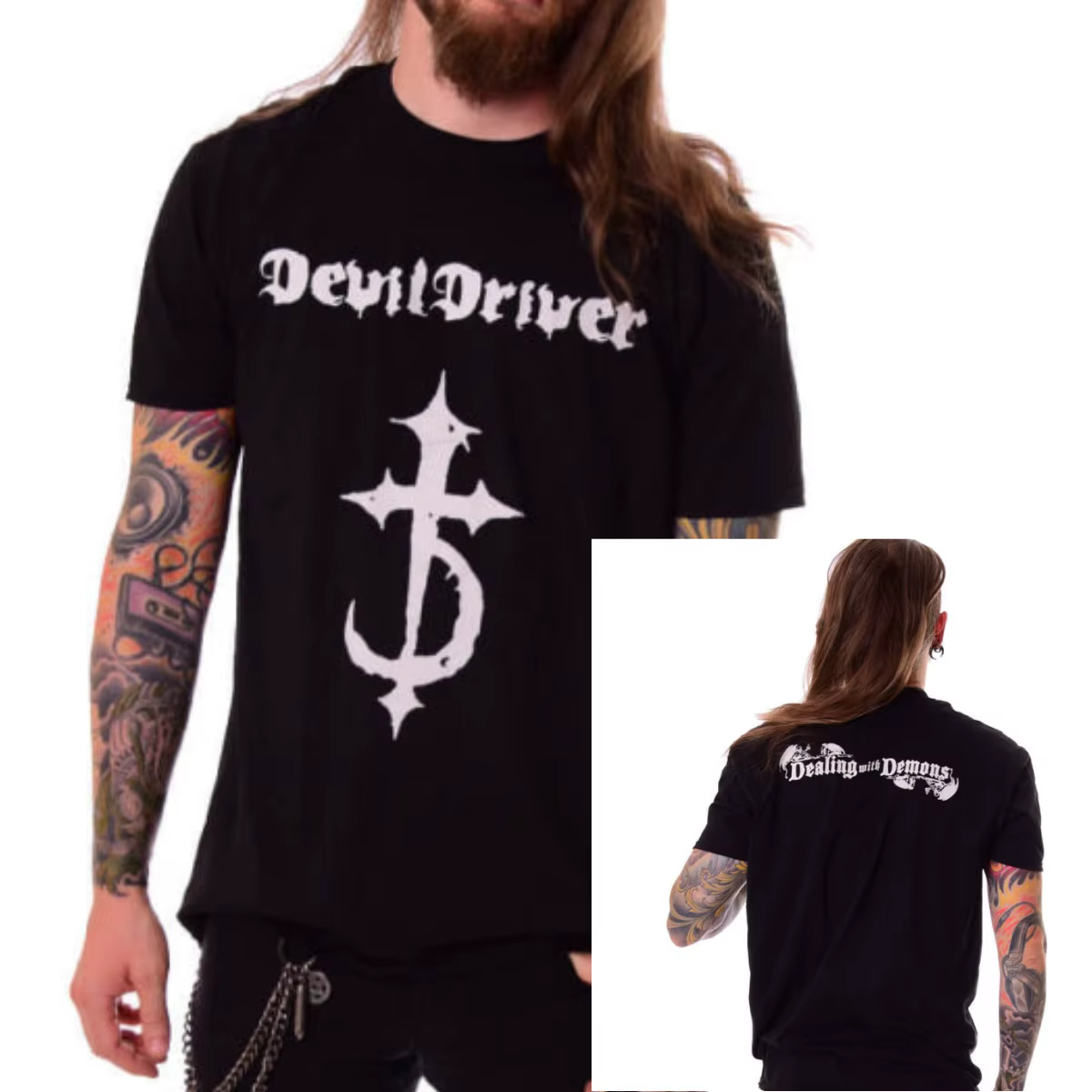 T-Shirt avec logo DevilDriver, 100% coton, graphique, pour hommes et femmes, Streetwear d'été