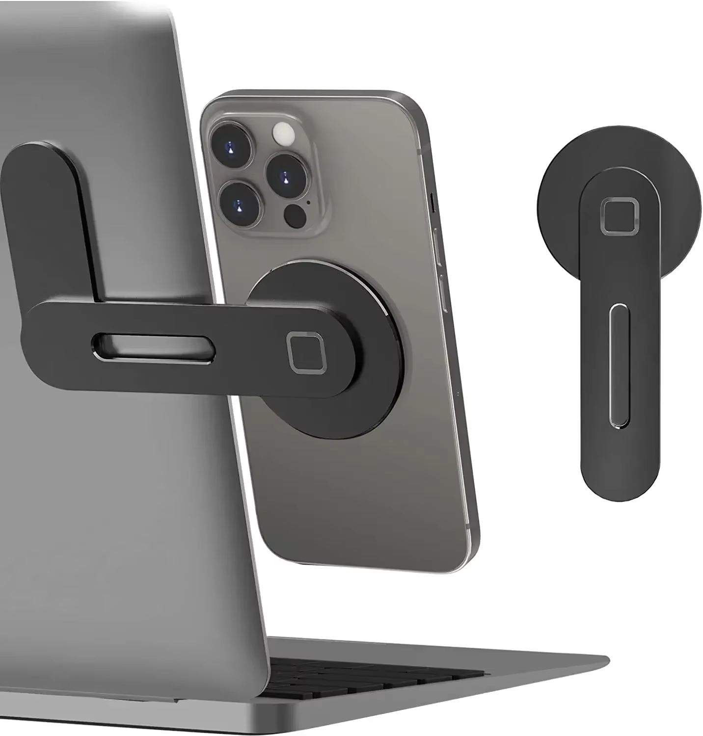 Support magnétique 2026 pour téléphone portable, à fixer sur l'écran d'ordinateur, fin et pliable, c