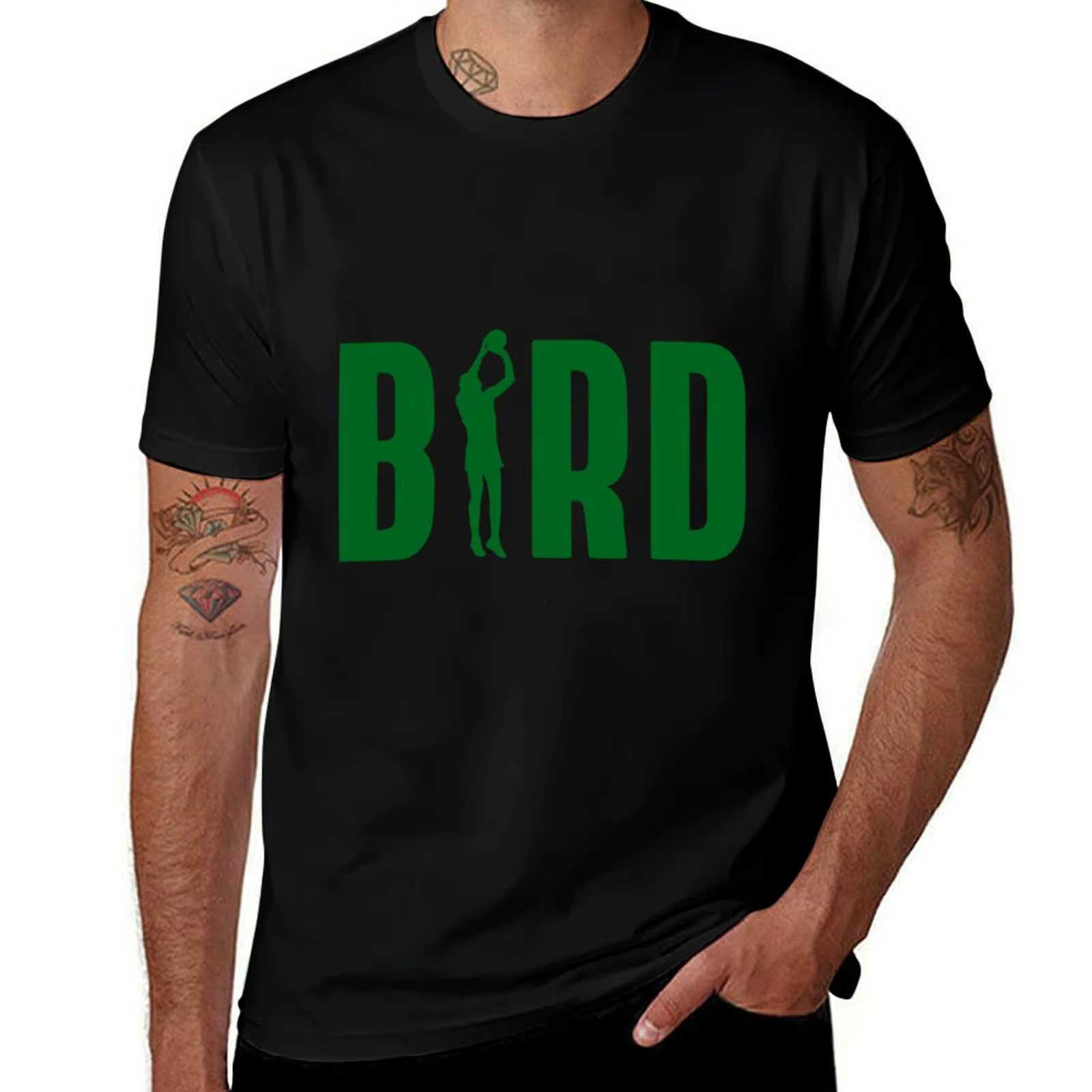 Larry Bird-Boston basket-ball T-Shirt graphique t-shirts pour homme T-Shirt hommes 100% coton marque