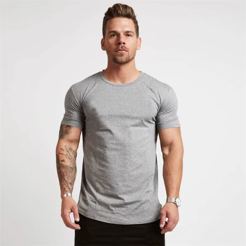 T-shirt de sport pour homme, haut à manches courtes tendance, équipement de fitness, t-shirt de gym 