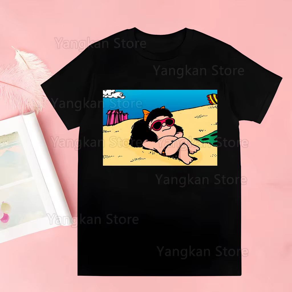 Mafalda T-Shirt imprimé graphique T-Shirt 2025 haut à manches courtes femme manches courtes été T-sh