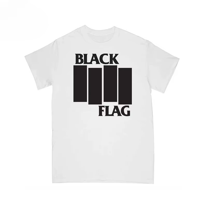 T-shirt décontracté du groupe de punk rock américain Black Flag, marque de luxe pour hommes et femme