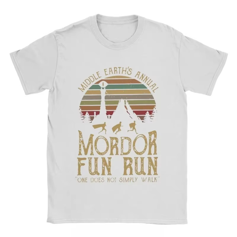 T-shirt Mordor L-lords Of The R-rings, vêtements Vintage à manches courtes, t-shirt d'été à col rond