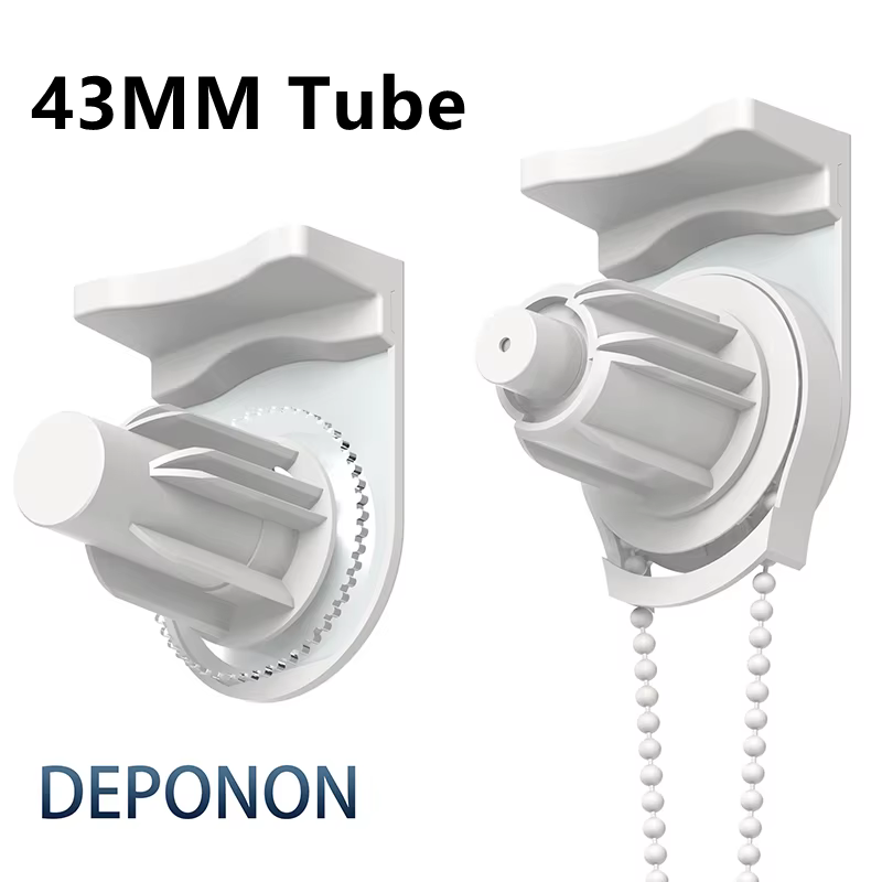 Accessoires d'ombrage pour stores roulants, Tube de 43mm, support de rouleau, chaîne de perles d'emb