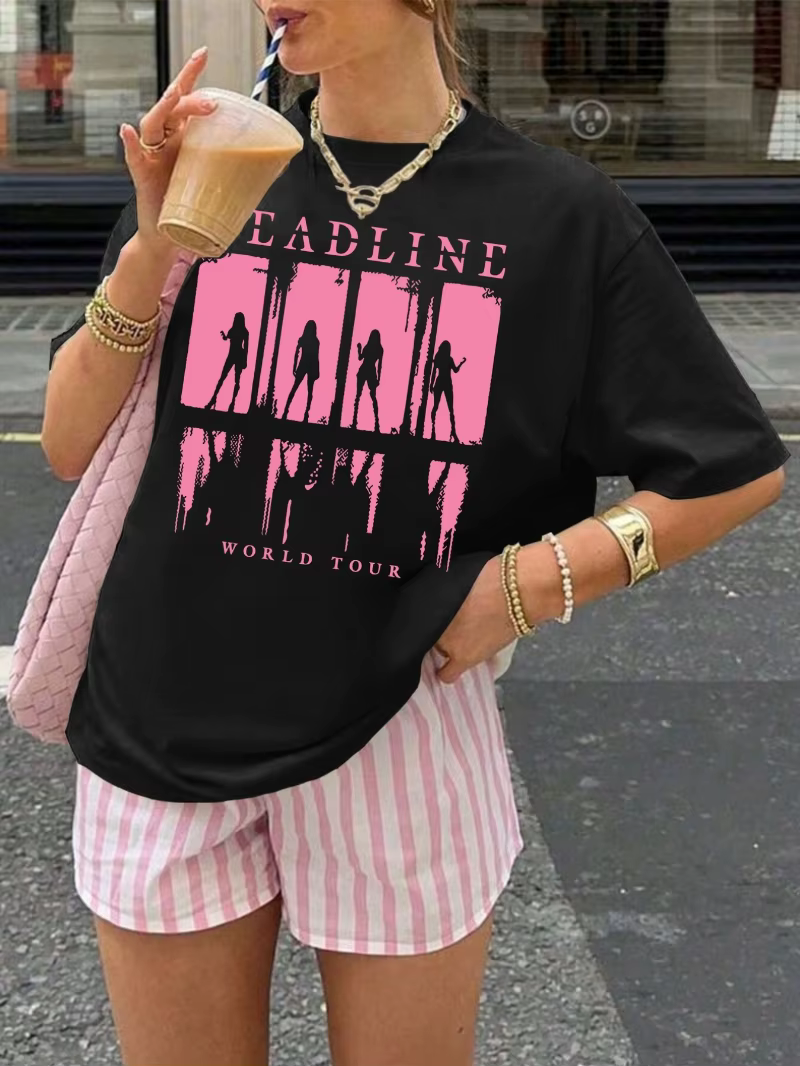 T-shirt à motif de dessin animé rétro pour femmes, en pur coton, Streetwear pour couple, t-shirt sur