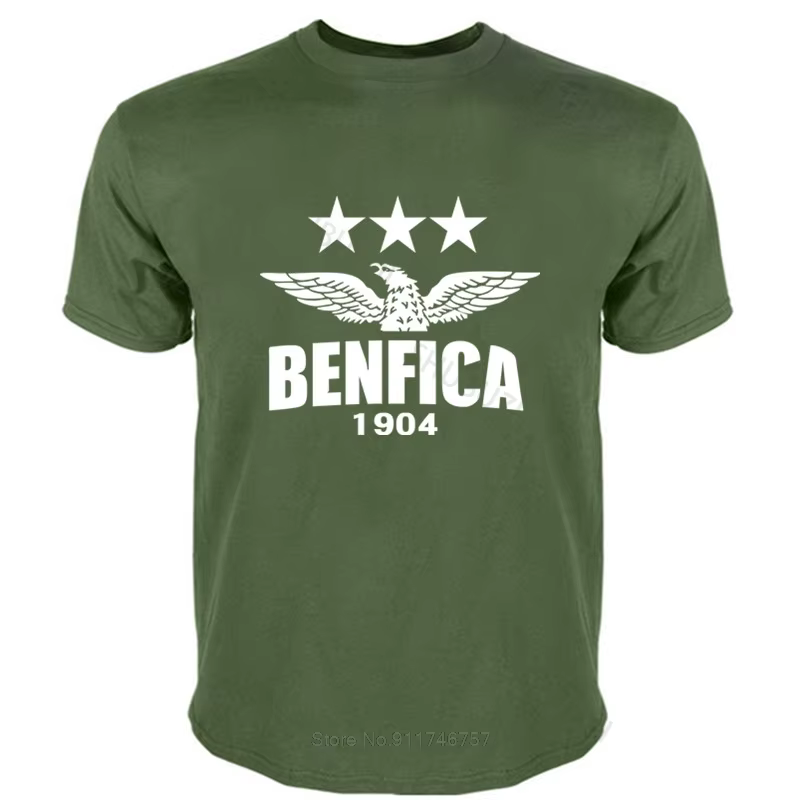 T-shirt hommes haut d'été t-shirts BENFICA imprimé t-shirt à la mode Hip Hop Streetwear Teeshirt nou