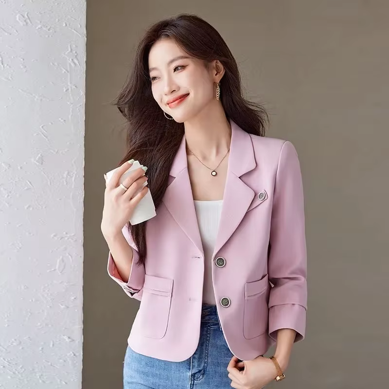 Veste de petit costume blanc cassé pour femmes, nouveau Style, petite Stature, tempérament haut de g