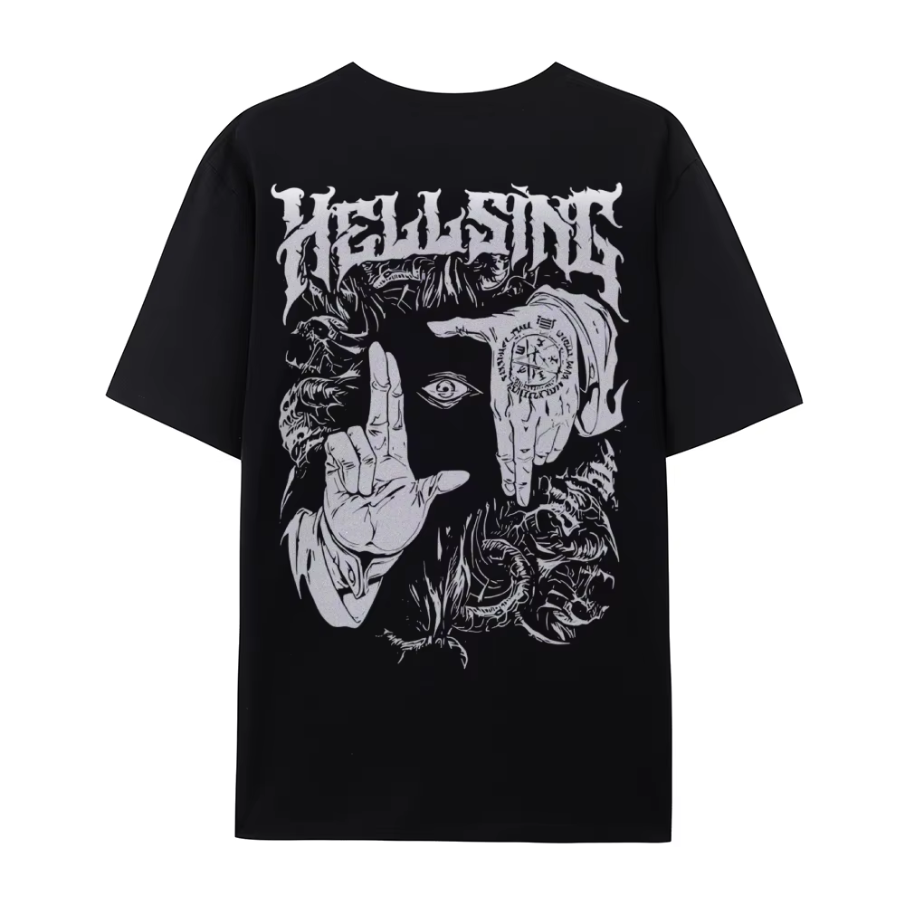 T-shirt à l'effigie de l'anime Hellsing, vêtements de personnage, vêtements toute l'année, surdimens