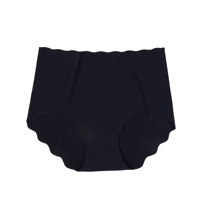 Culotte invisible sans couture pour femme, sous-vêtement ultra fin, taille haute, couleur unie, conf