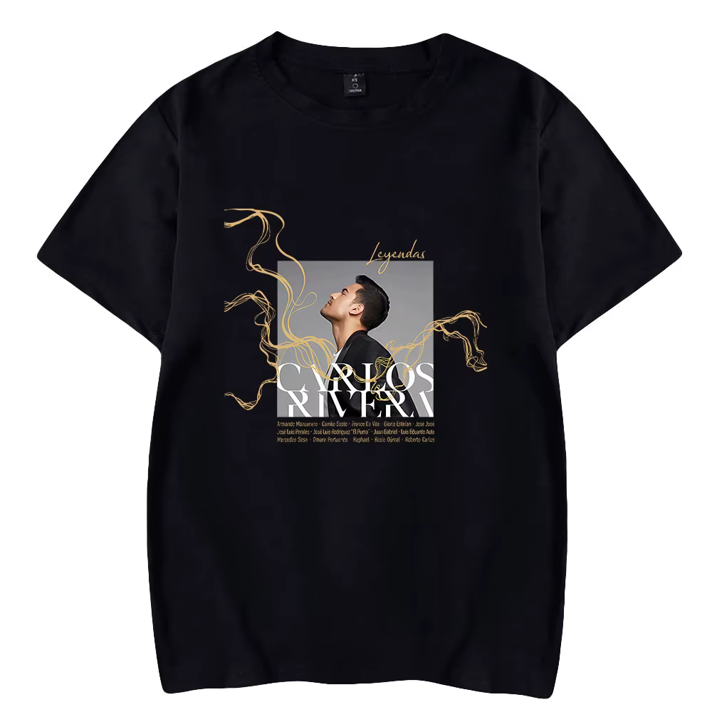 Carlos Rivera T-shirt col rond manches courtes T-shirt hommes femmes Streetwear impression décontrac