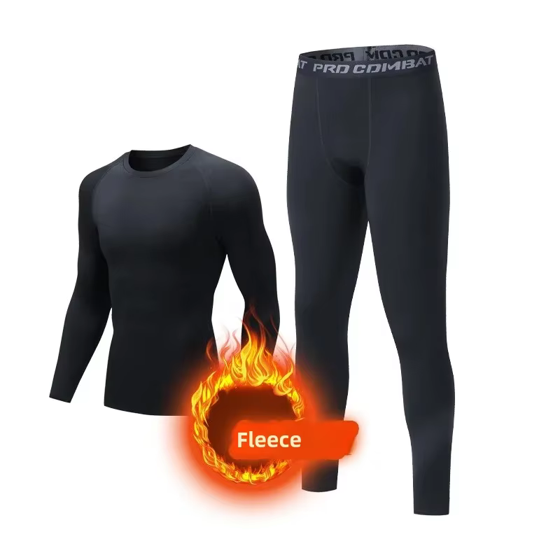 Automne hiver Compression survêtement hommes sous-vêtement thermique polaire ensemble de Lingerie po