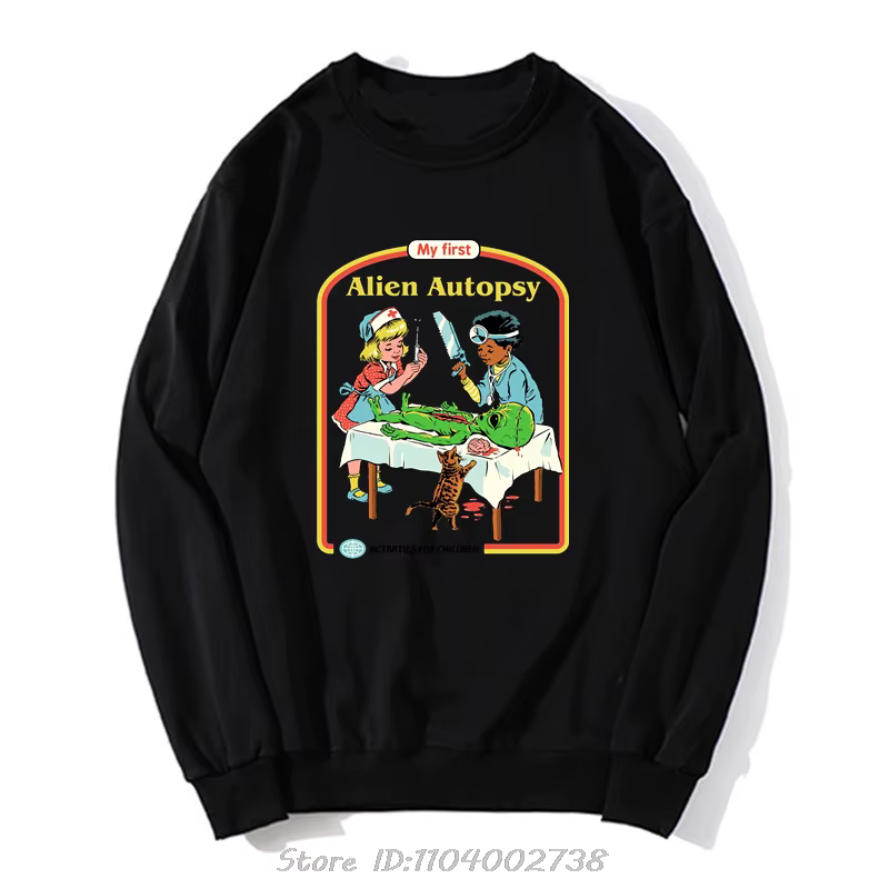 Sweat à capuche pour hommes, mon premier Alien, autopsie, Halloween, histoire d'horreur, démon améri