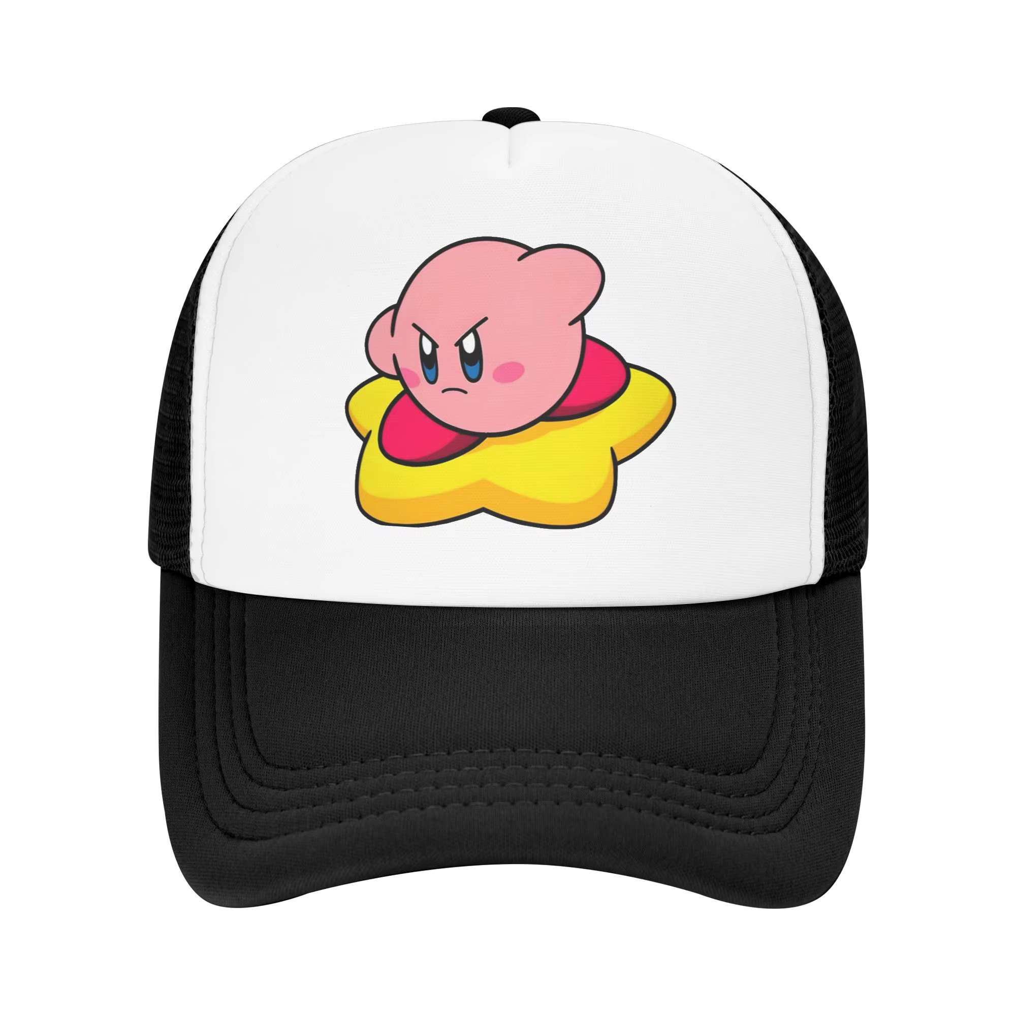 Casquette de baseball en maille unisexe Kirby's on a star, style décontracté, type camionneur, ajust
