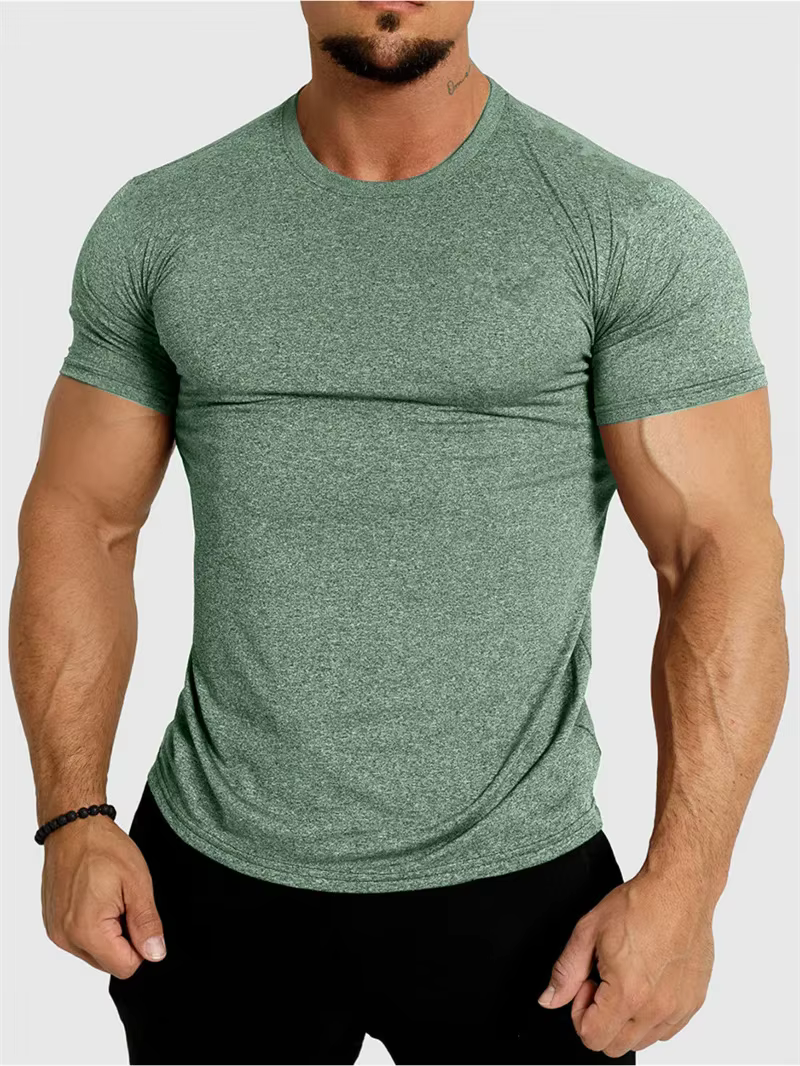 2025 nouveau T-shirt de sport serré séchage rapide fitness vêtements de sport à manches courtes haut