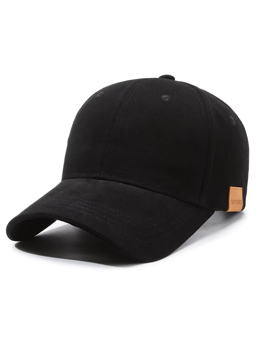 Casquette de baseball pour homme grande taille, visière profonde, couleur unie, protection solaire, 