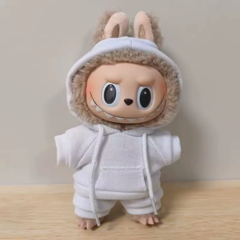 Hooded Sweatshirt For 17cm Ropa Labubu Trendy Outfit Accessories Sports Suit Mini Doll Clothes Fashi
