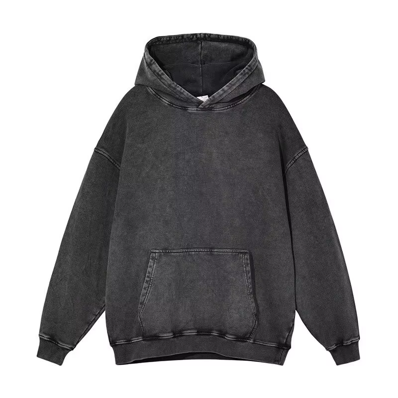 Pull à capuche surdimensionné pour hommes, sweat-shirt à capuche en coton et peluche, Baggy Vintage 