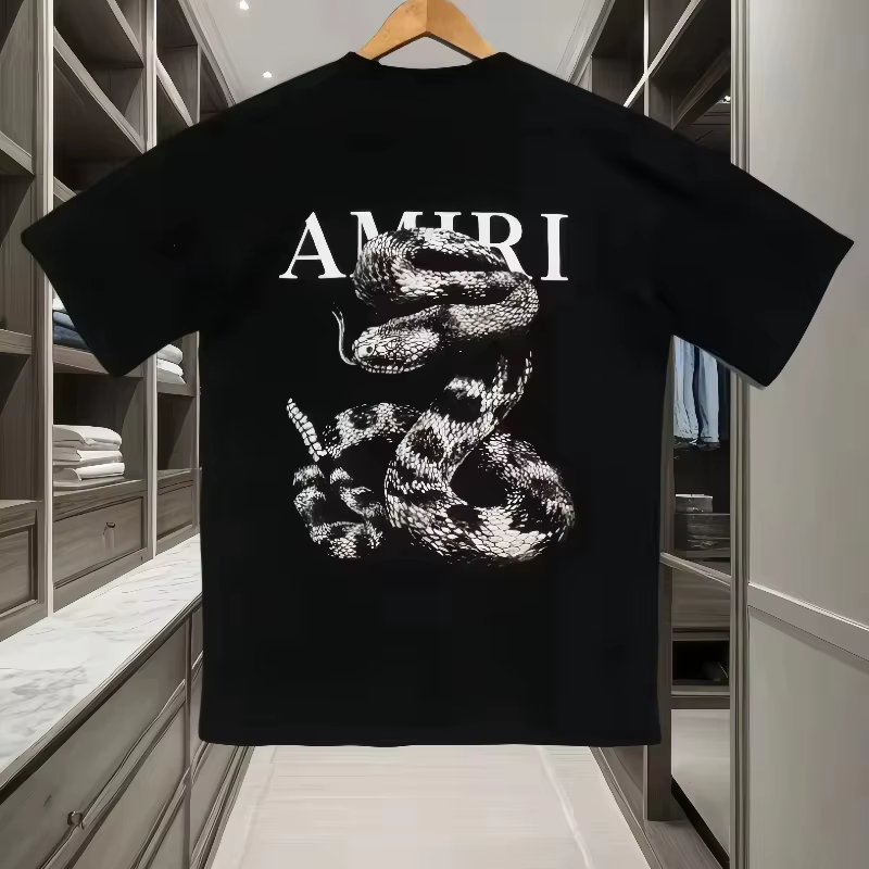 T-shirt ample à motif serpent, tendance luxe léger, manches courtes, unisexe, vêtement décontracté p