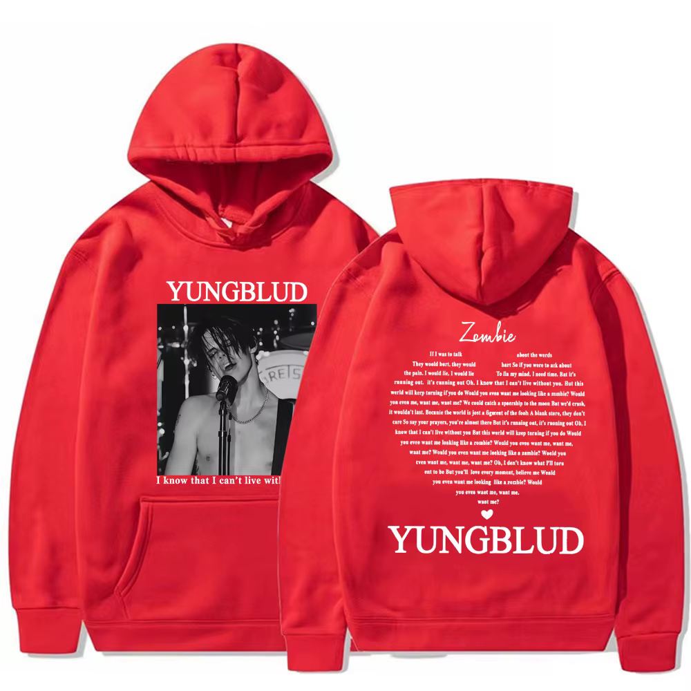 Sweat-shirts à capuche pour hommes Yungblud & Zombie Rock Band, vêtements de style hip-hop rétro pou