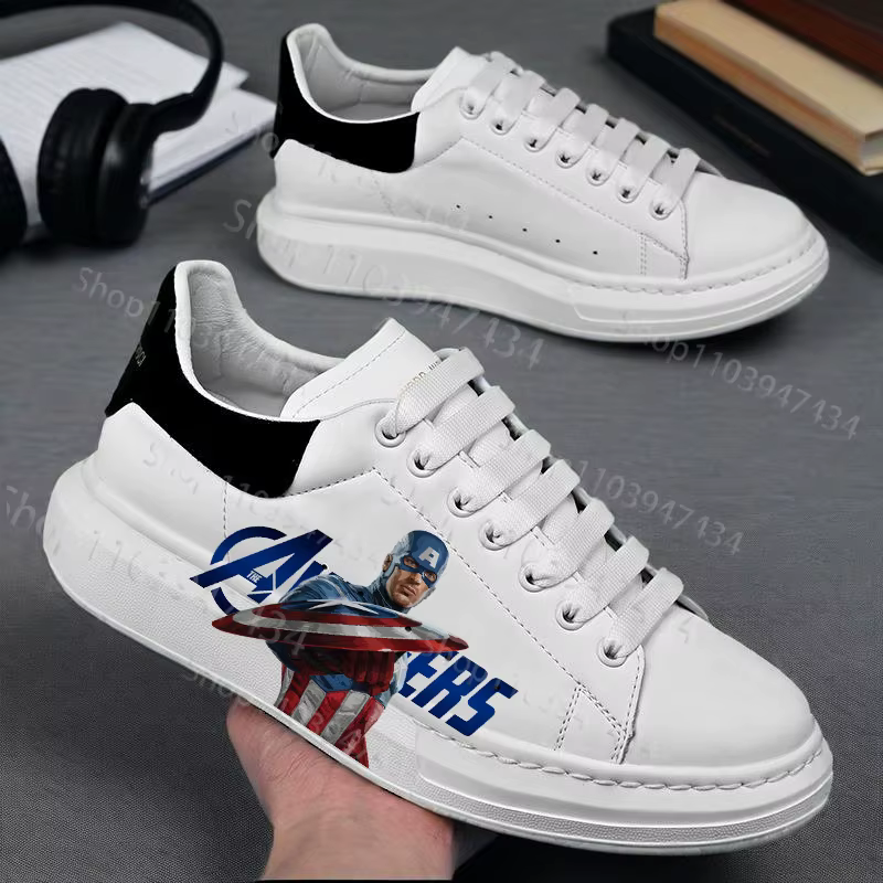Chaussures de basket populaires pour homme avec impression Avengers, série Captain America, produits