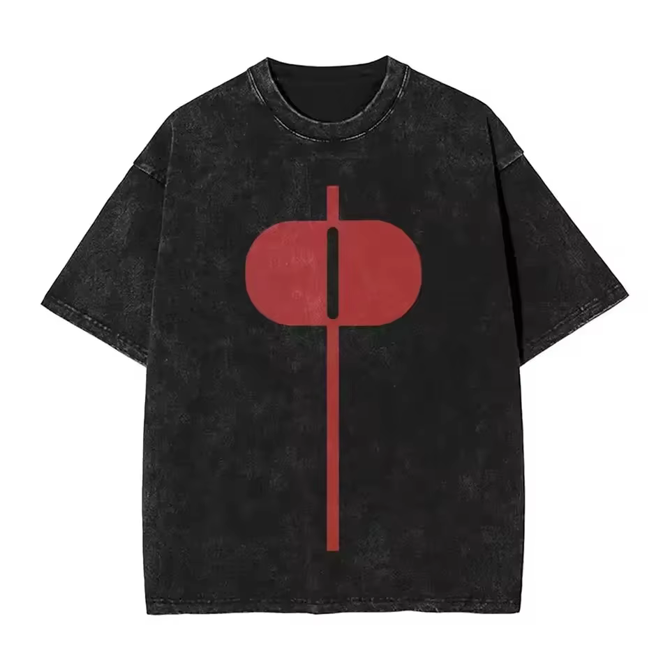 T-shirts rétro avec Logo GDA, dessin animé, lavés, pour hommes et femmes, vêtements d'été en coton, 