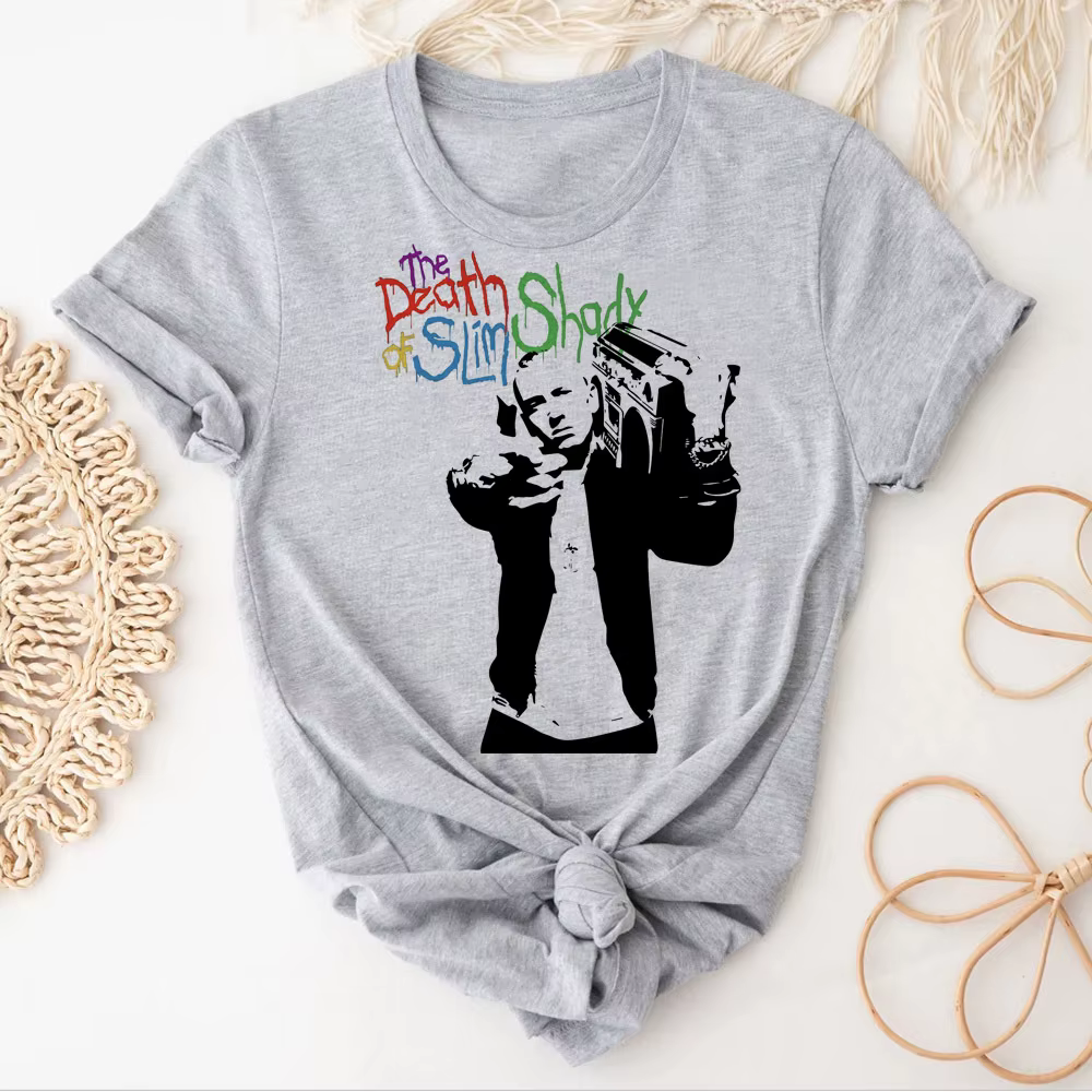 Eminem t shirt femme, anime université hip hop vintage des années 2000 kawaii vêtements classiques p