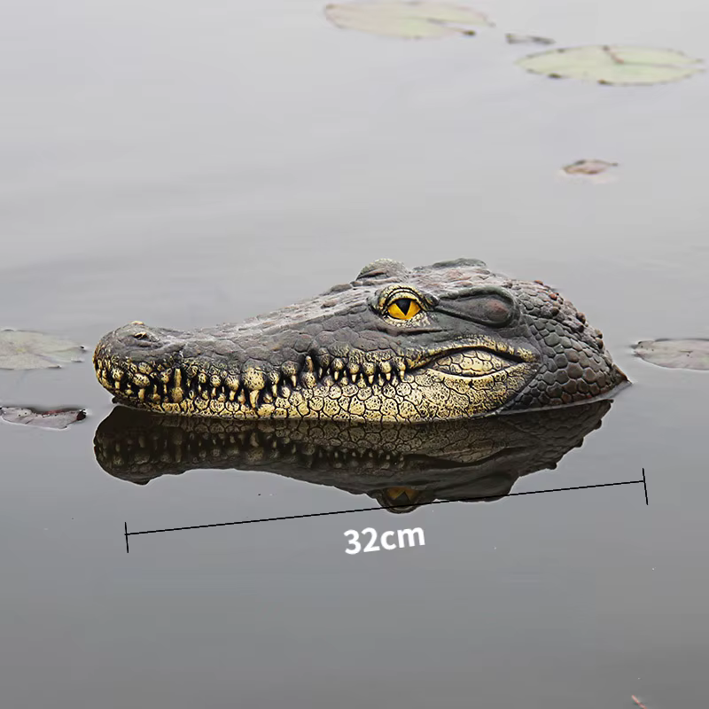 Tête de Crocodile, étang de cour, animaux flottants, ornement de Simulation de piscine de parc, déco