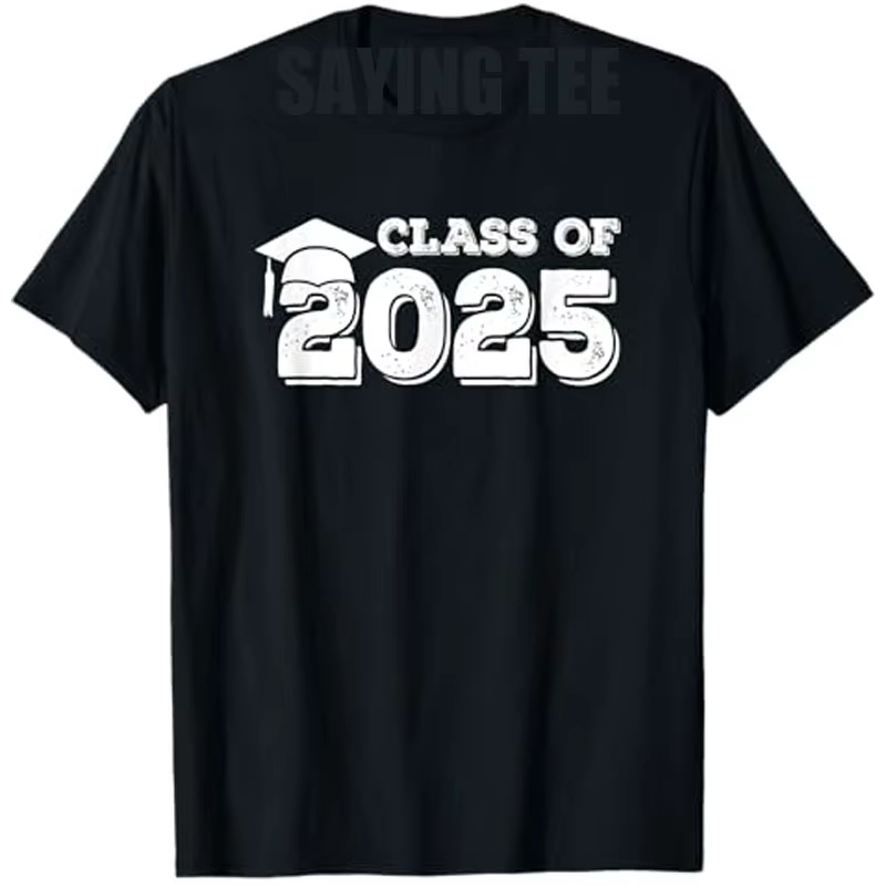 T-shirt graphique de remise des diplômes, classe de 2025, t-shirt de remise des diplômes, lettres im