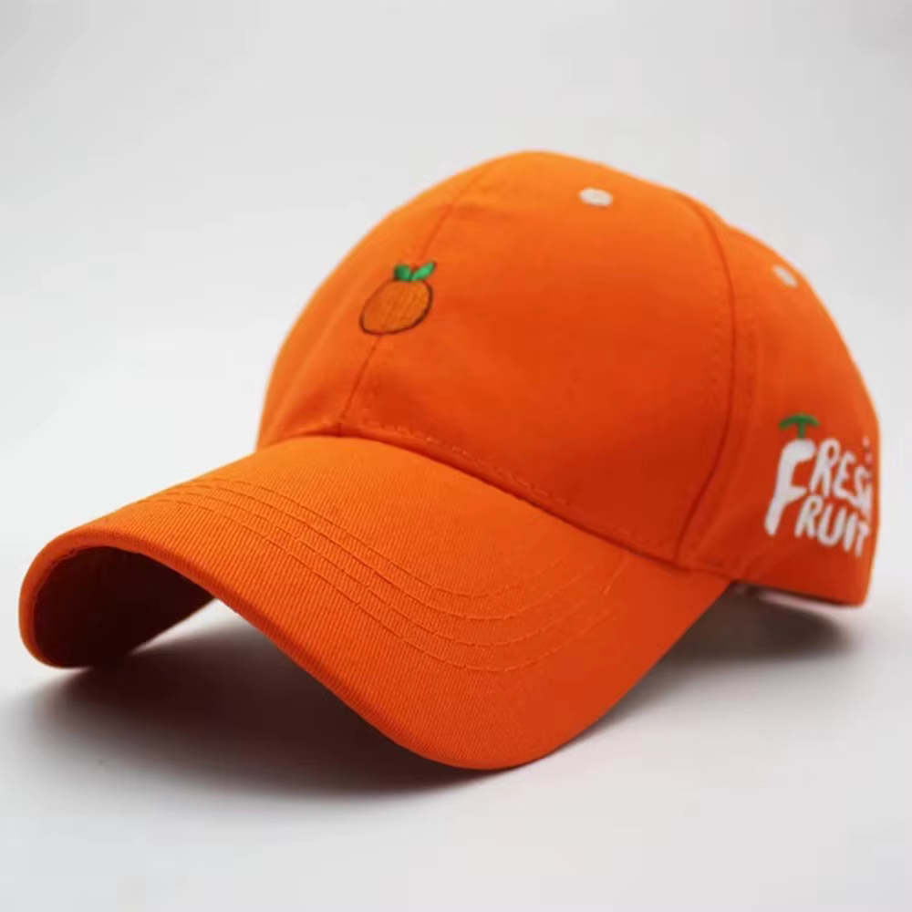 Casquettes de baseball brodées de fruits pour femmes, printemps, fraise, banane, cerise, orange, pêc