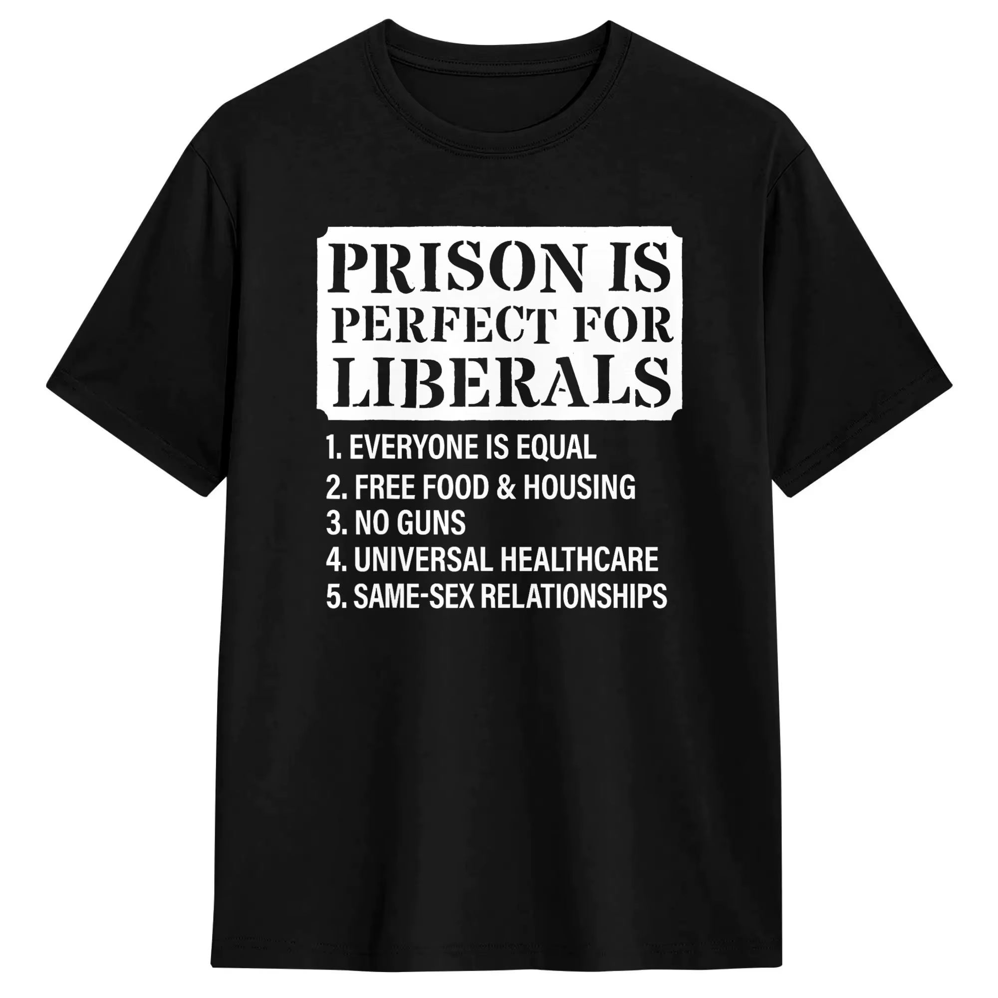 T-shirt « La prison est parfaite pour les libéraux », T-shirts populaires à manches courtes, hauts b