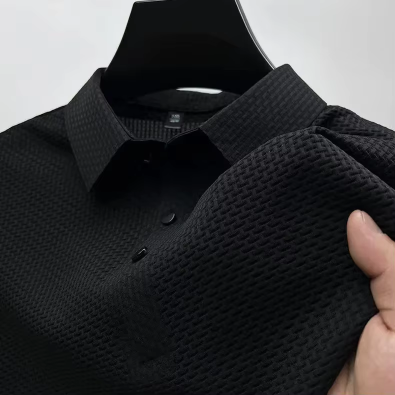 Vêtements de marque été nouveau T-shirt à manches courtes pour hommes soie glacée POLO frais et resp