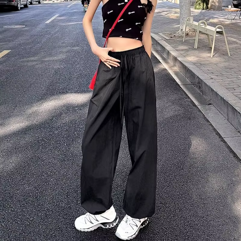 Pantalon Cargo femme militaire automne Polyester côtelé à motifs artistiques doux gothique texturé é
