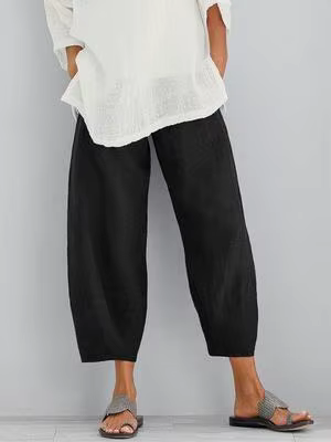 Pantalon femme 2026 décontracté, nouvelle collection, couleur unie, coupe simple, jambe large, ample