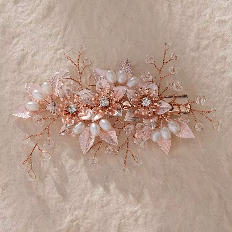 Ventes Chaudes Femmes Accessoires De Cheveux Strass Clip De Cheveux De Fête Épingle À Cheveux De Cér