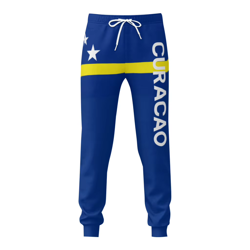 Pantalons de survêtement pour hommes pantalons drapeau Curaçao avec poches Joggers Football Football