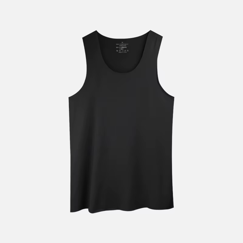 Débardeur fin pour homme, col en U, style européen et américain, grande taille, sous-vêtement sans c