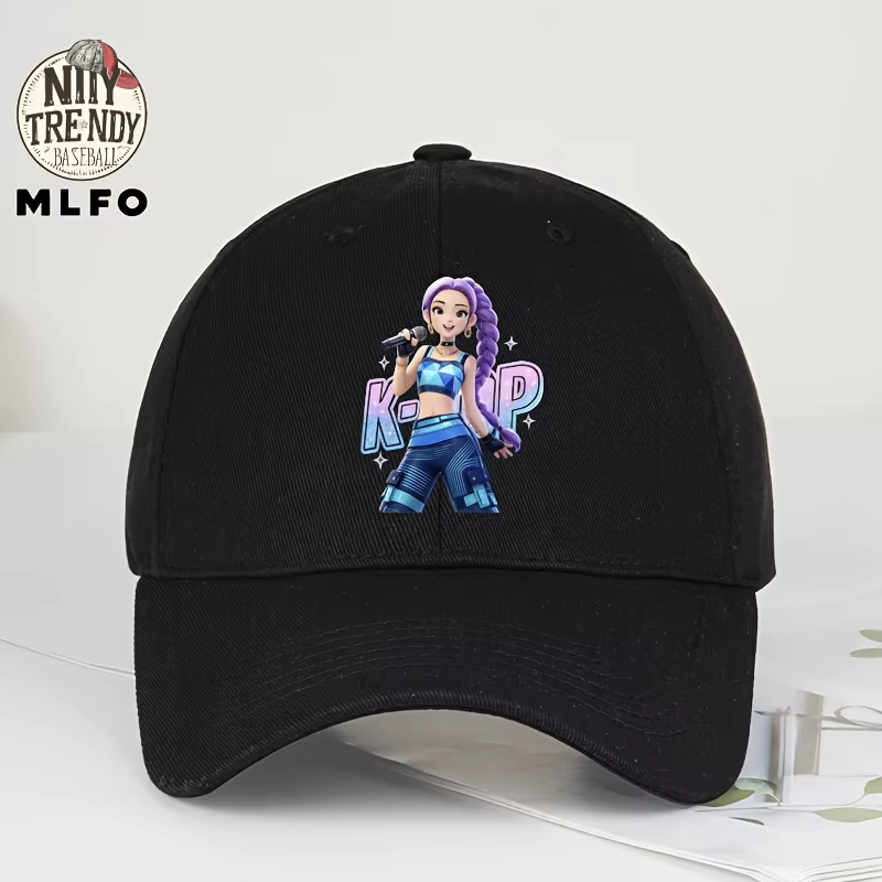 Casquette de baseball imprimée Kpop Girl, casquette réglable unisexe, casquette légère, respirante e