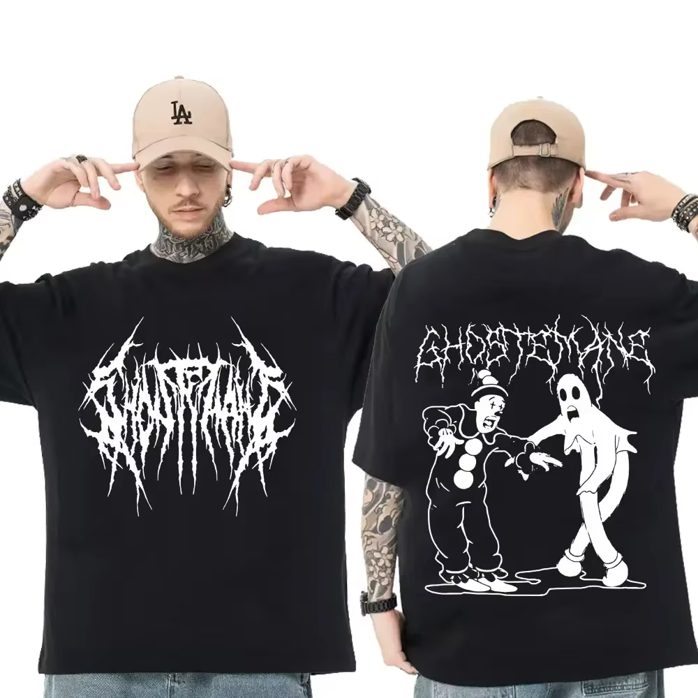 T-shirt imprimé pour hommes et femmes, mode Hip Hop, Metal, Gothic, Rock, ample, streetwear, été, sp