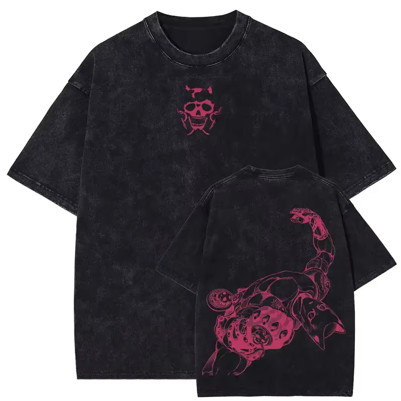 Kira Yoshikage tueur reine graphique T-shirt Anime JoJo's Bizarre Adventure coton T-shirt hommes rét