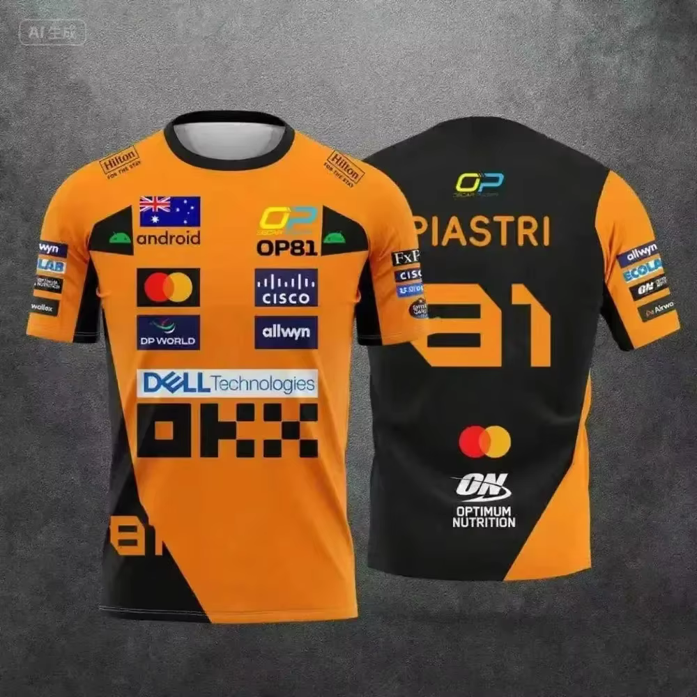 Lando Norris n° 4 nova camiseta de estilo Racing 2025, ropa de carreras de deportes extremos, ropa d