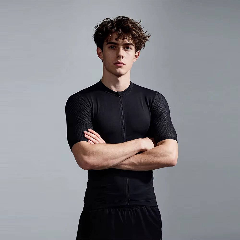RION T-shirt à manches courtes pour hommes, sweat-shirt de sport, haut de course, vêtements de cycli