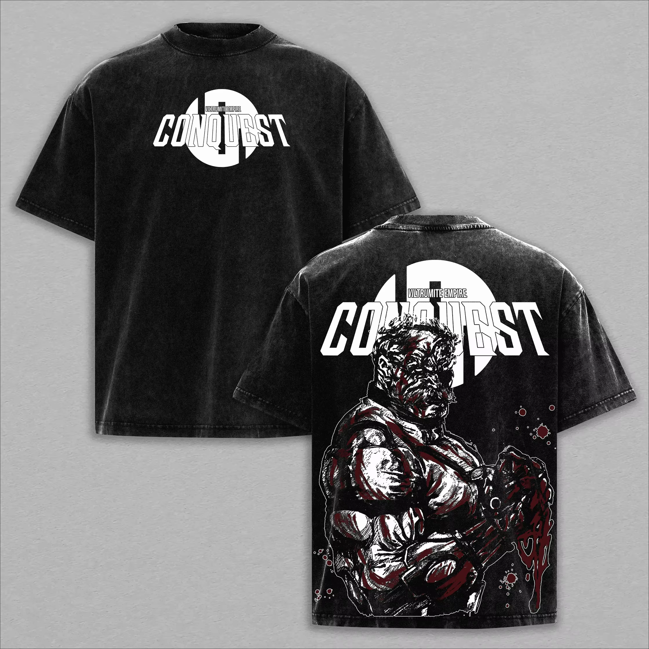 T-shirt Anime Invincible 2026 Vintage Y2K Lavé Oversize Col Rond Manches Courtes Coton Été Hauts Vêt