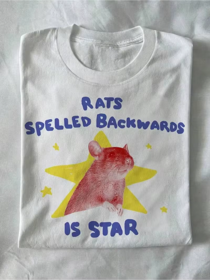 T-shirt imprimé Rats Is Star, humoristique et original, à manches courtes, pour hommes et femmes, dé