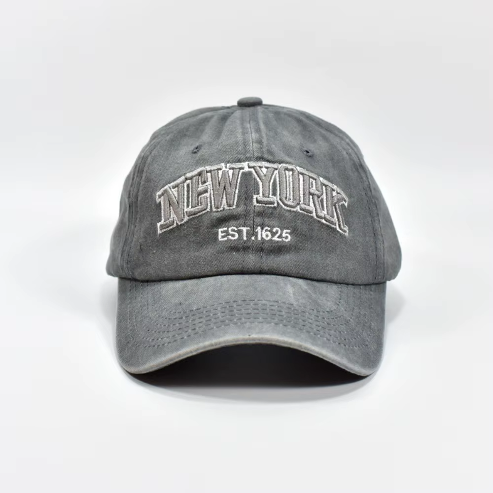 Casquette de Baseball en coton New York, lettres lavables, casquette de Sport en langue de canard, P