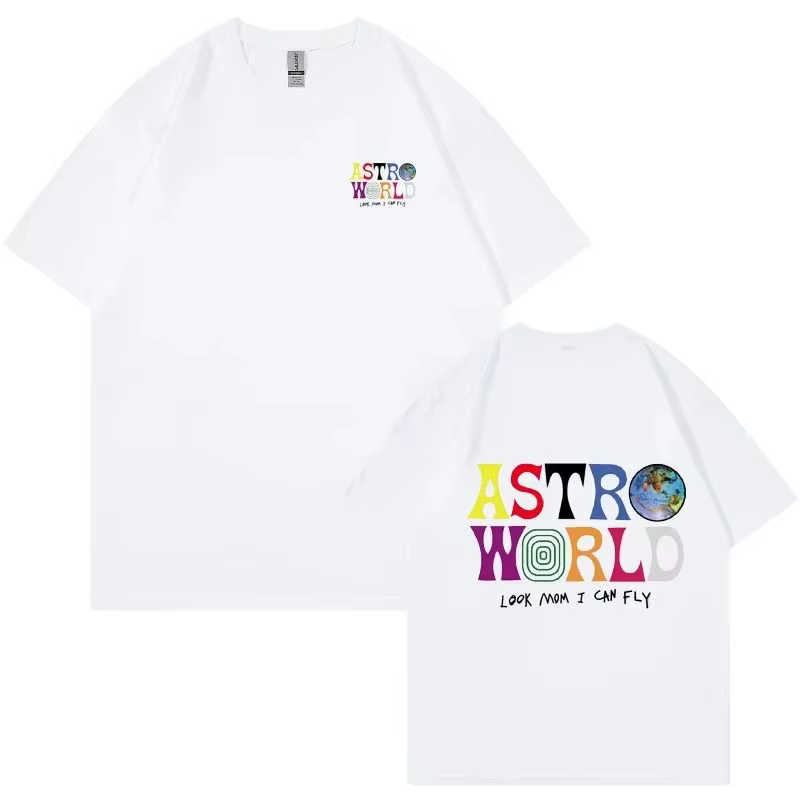 T-shirt ASTROWORLD 2026 – Look « Mom I Can Fly » – Hauts imprimés pour hommes et femmes – T-shirts e