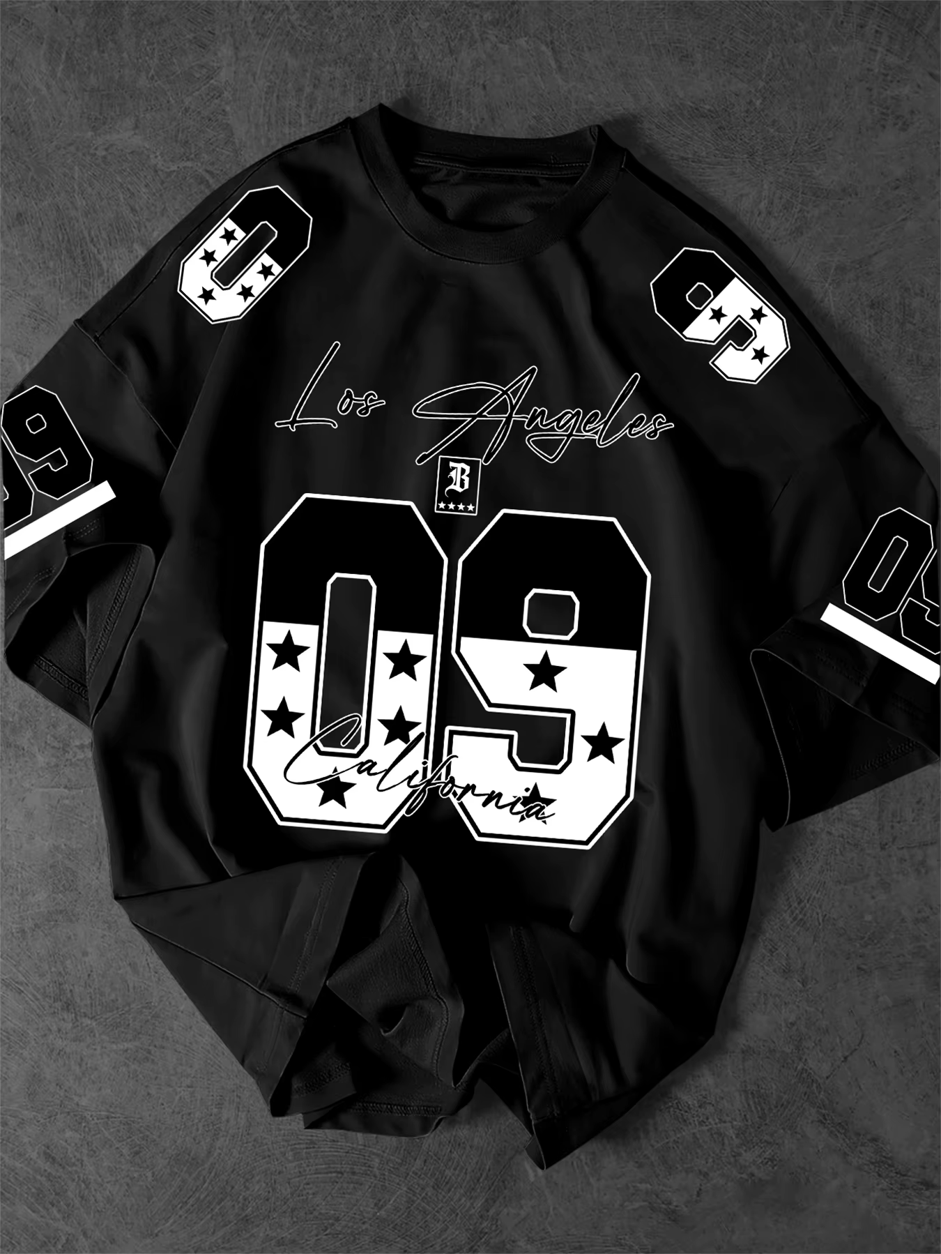 T-shirt imprimé pour hommes, nouvelle mode d'été, Los Angeles 09 Star, tee-shirt imprimé sport vinta