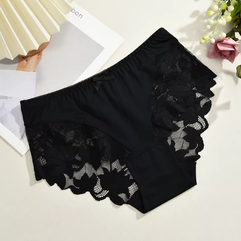 S-XXL femmes dentelle culottes Patchwork sous-vêtements sans couture Sexy luxe évider solide slips f