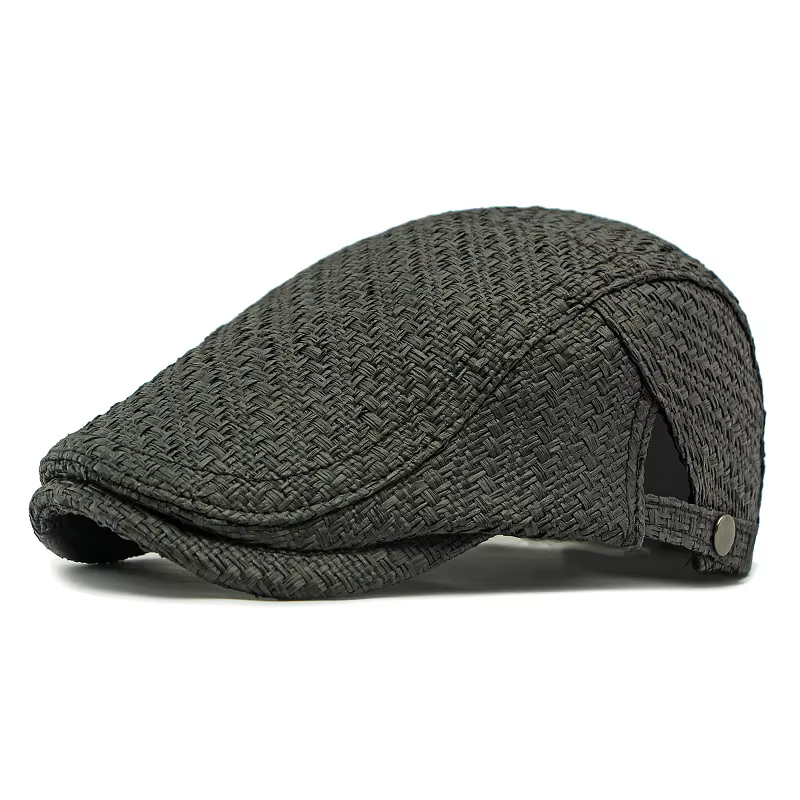 Printemps été hommes femmes paille Peaky Blinders chapeau Baker garçon gavroche chapeau parasol Prot